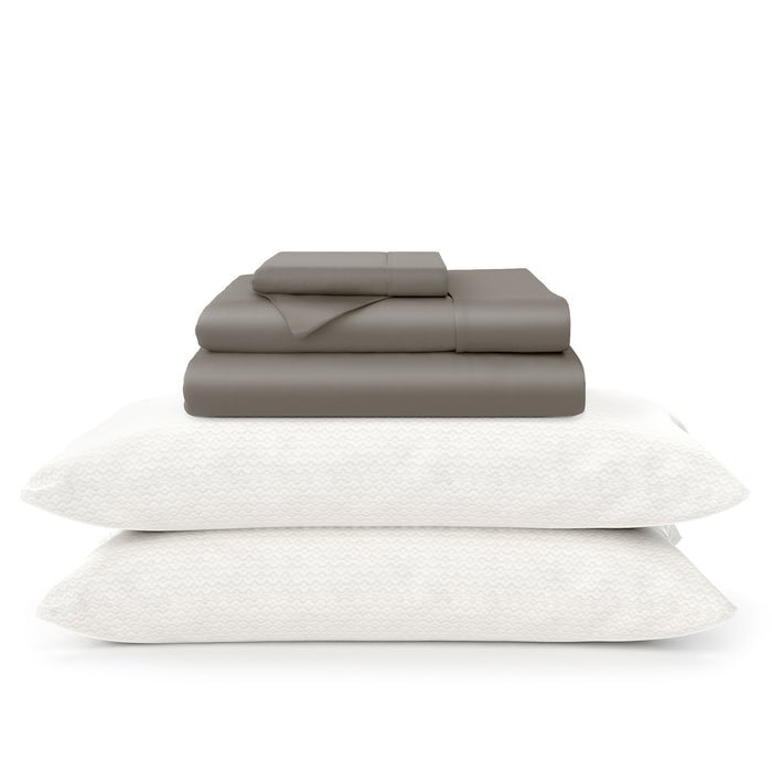 100% Bamboo Sheets & Luxury Pillows Bed Set Bundle