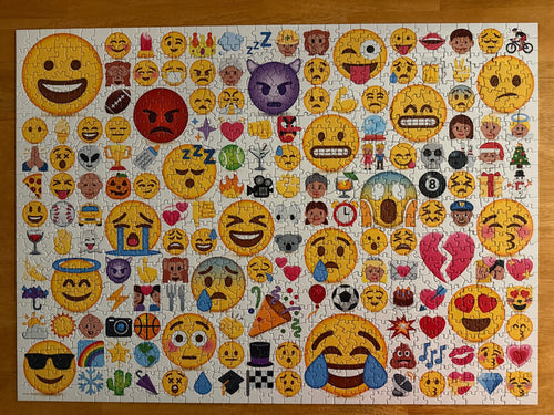 1000 Piece Emoji What's Your Mood? Eurographics Puzzle - Certified Complete!
