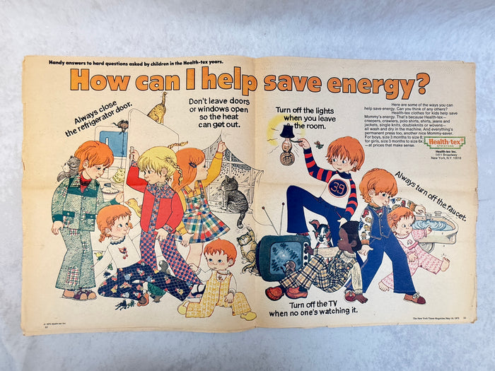 1975 Health Tex Hard Answers to Hard Questions Children's Educational Ads - Lot of 41