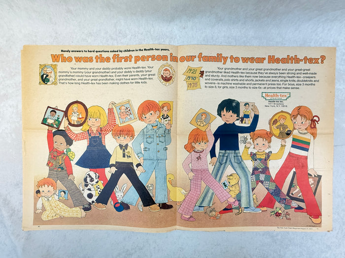 1975 Health Tex Hard Answers to Hard Questions Children's Educational Ads - Lot of 41