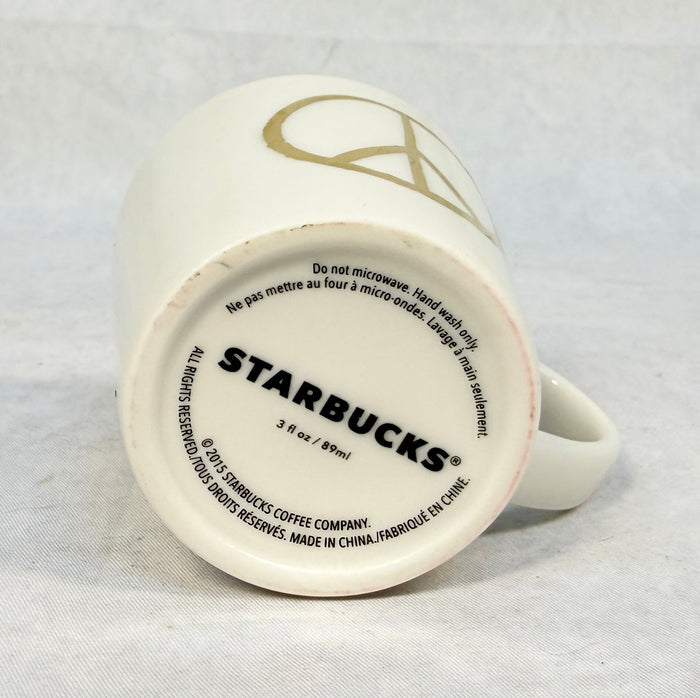 2015 Starbucks 3 oz. Peace Sign Mini Espresso Mug