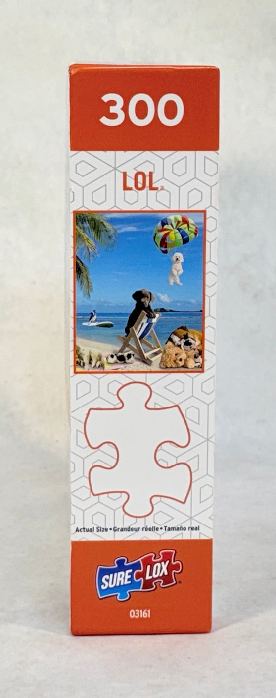 300 Piece LOL Dogs & Cats at the Beach Puzzle - Brand New!