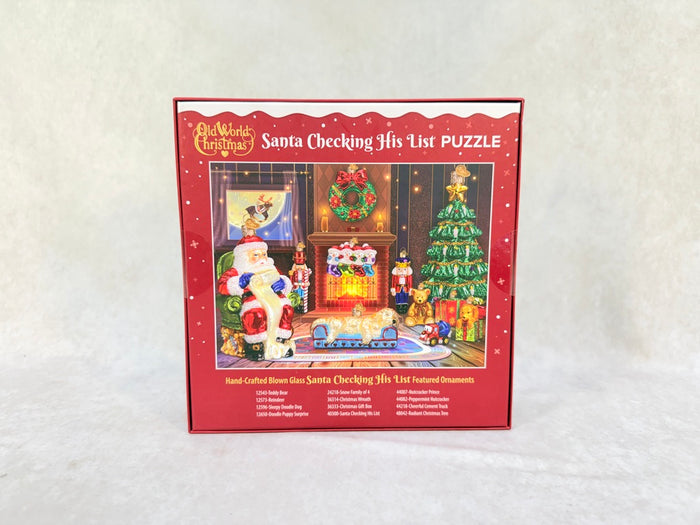 500 Piece Santa Checking His List Puzzle - Brand New!