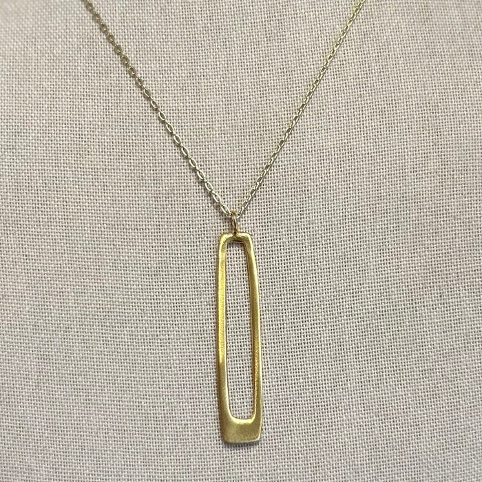 Long Rectangle Necklace