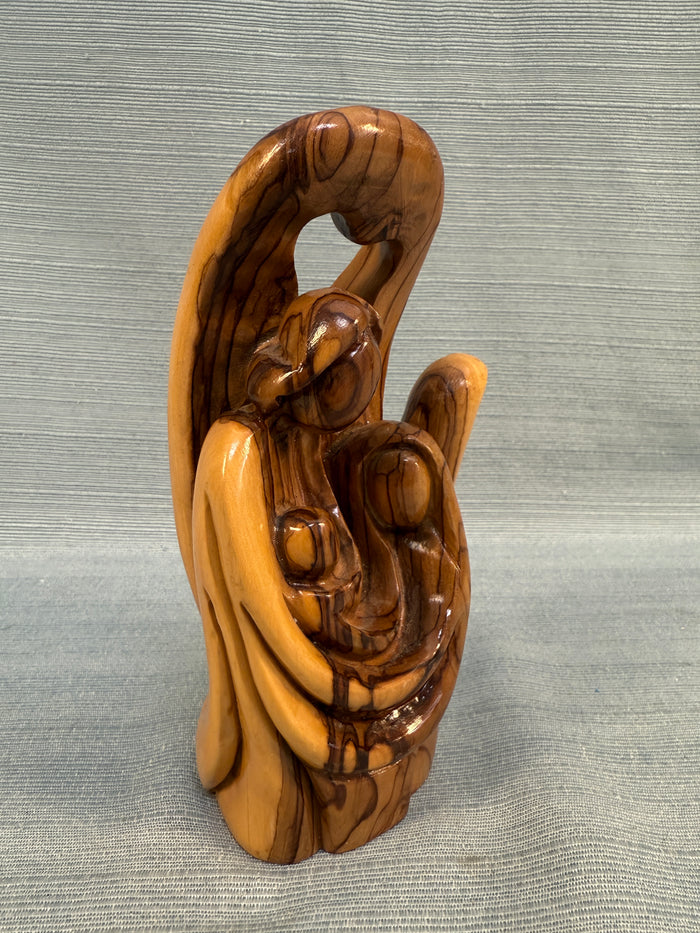 Abstract Olive Wood Nativity Scene