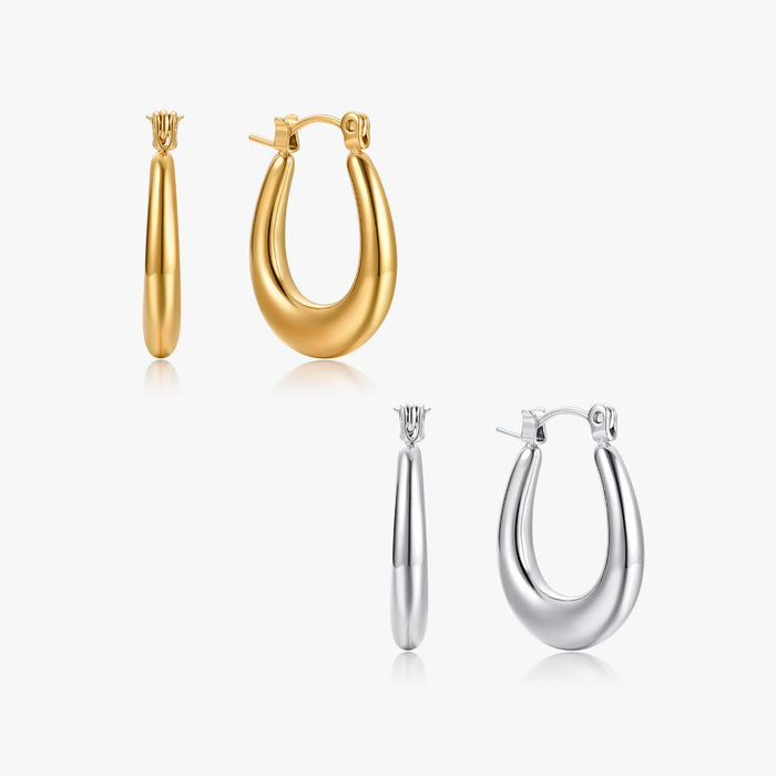 Alexandra Hoop Earrings (Greek Inspired Collection) - Flaire & Co.
