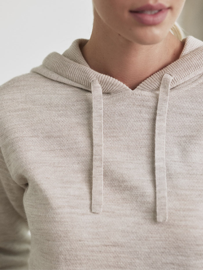 Alpaca Pima Hoodie in color Sand