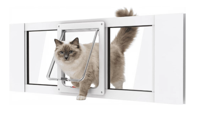 Aluminum Cat Door for Window, Medium 28"-32" - Brand New!