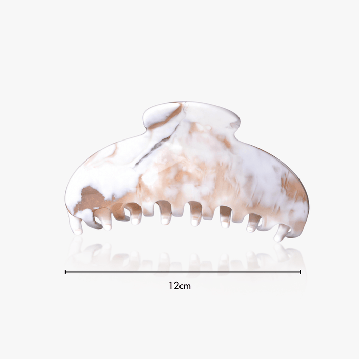 Amelia Claw Clip in Stone (2 Sizes) - Flaire & Co.