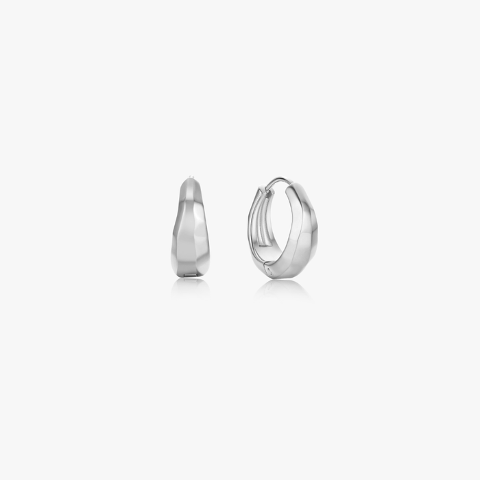 Amina Geometric Dome Huggie - Flaire & Co.