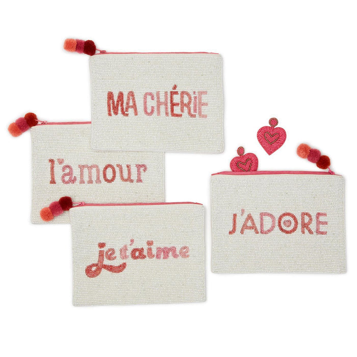 Amour Beaded Pouch