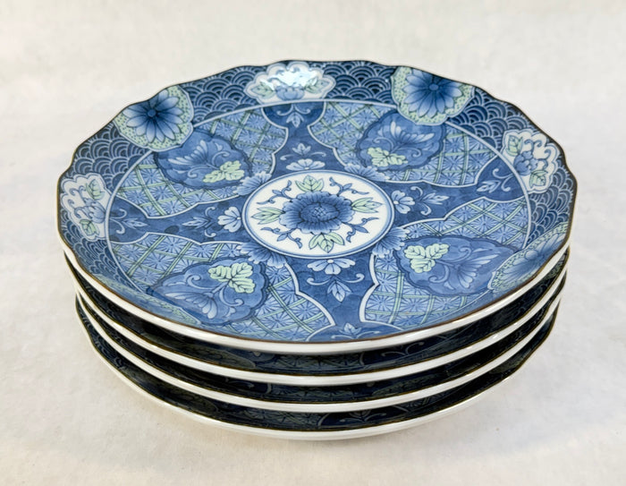 Andrea by Sadek Japanese Botanical 7.5" Plates - Set of 4 - Brand New!