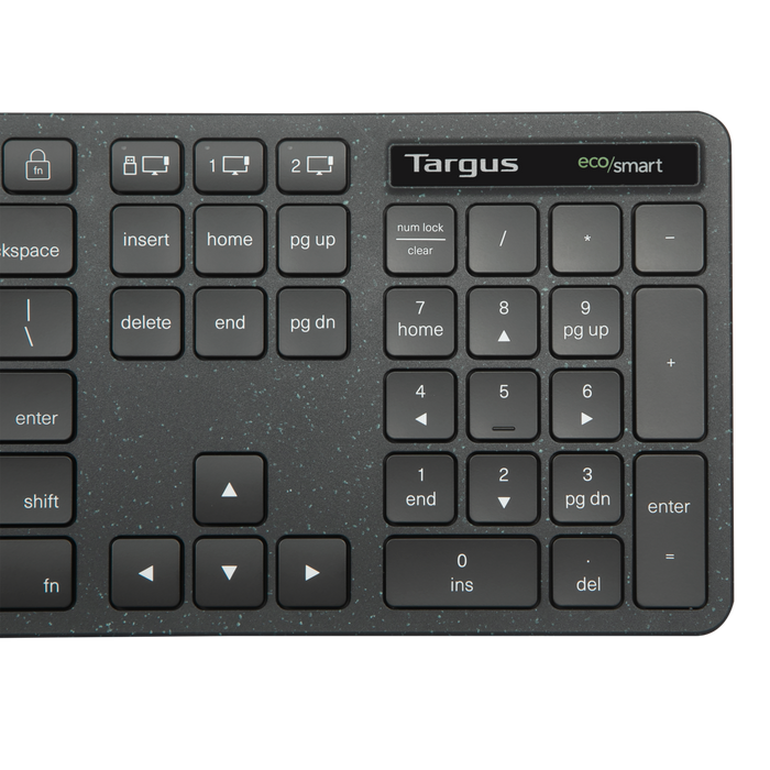 Antimicrobial Full-Size Wireless EcoSmart™ Keyboard and Midsize Comfort Mouse Combo