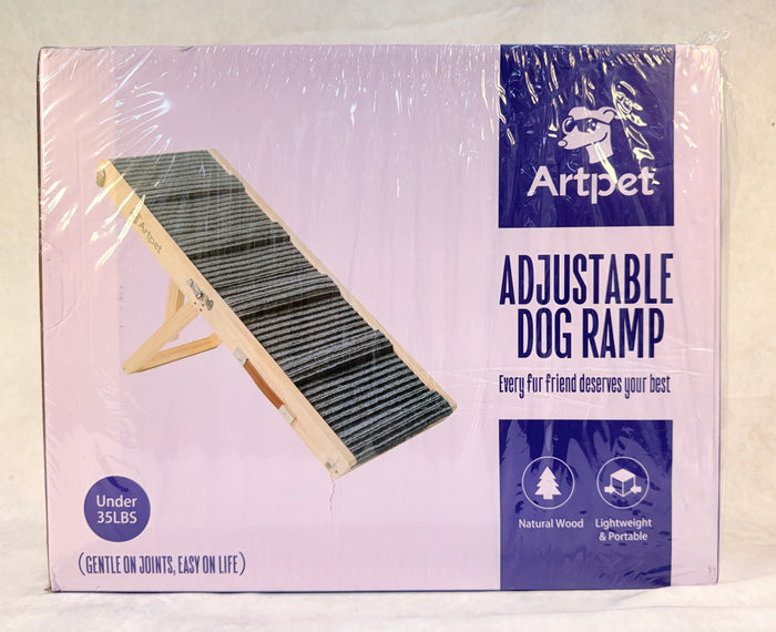 Artpet Adjustable Dog Ramp for Small Pets (35 lbs. Max.) - Brand New!