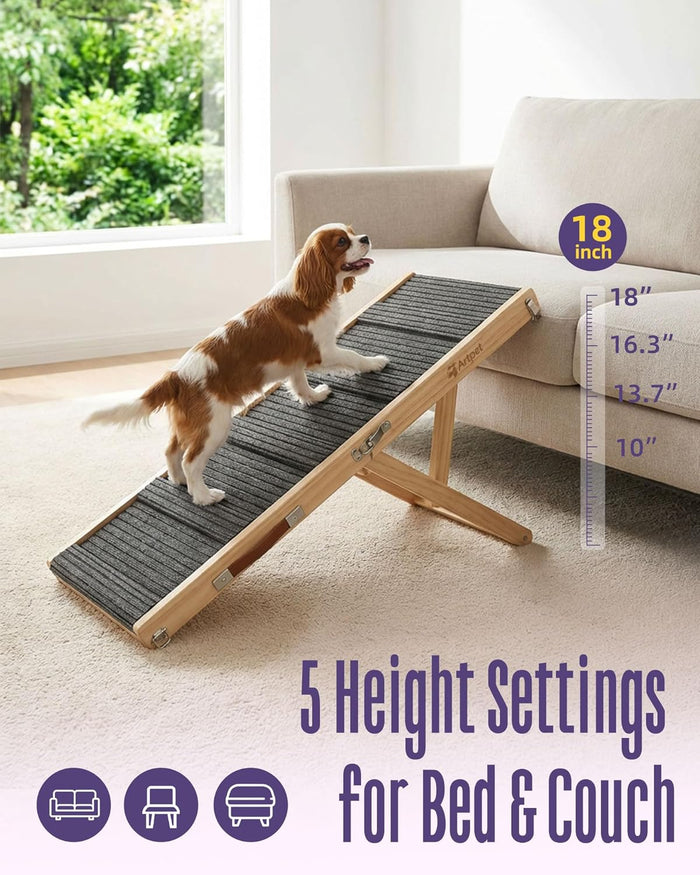 Artpet Adjustable Dog Ramp for Small Pets (35 lbs. Max.) - Brand New!