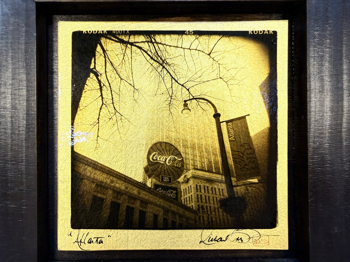 Atlanta Gold Negative Framed Print, Signed by Artist Michael Bryant