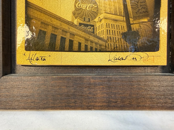 Atlanta Gold Negative Framed Print, Signed by Artist Michael Bryant