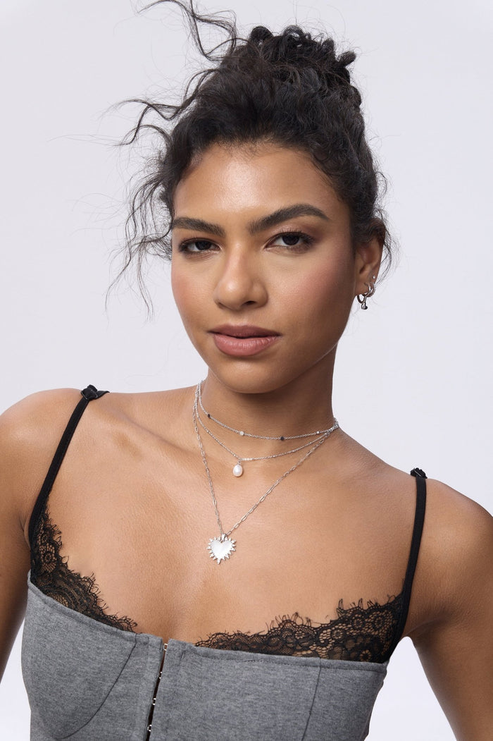 Aura Heart Necklace (Engravable) - Flaire & Co.