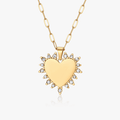 Aura Heart Necklace (Engravable) - Flaire & Co.