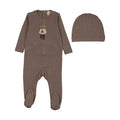 Bear Footie Set-Washed Brown