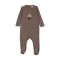 Bear Footie-Washed Brown