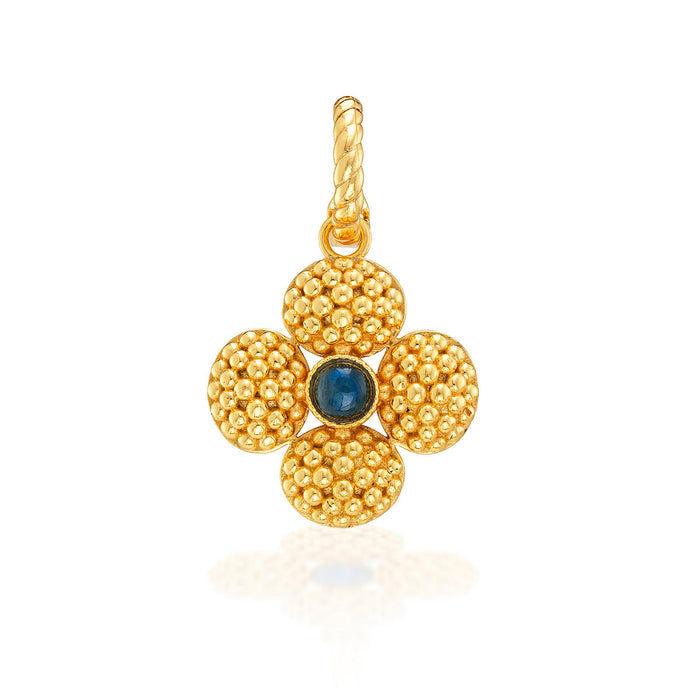 Berry Clover Double Sided Pendant - Labradorite