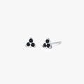 Black Twinkle Sterling Studs in Silver - Flaire & Co.