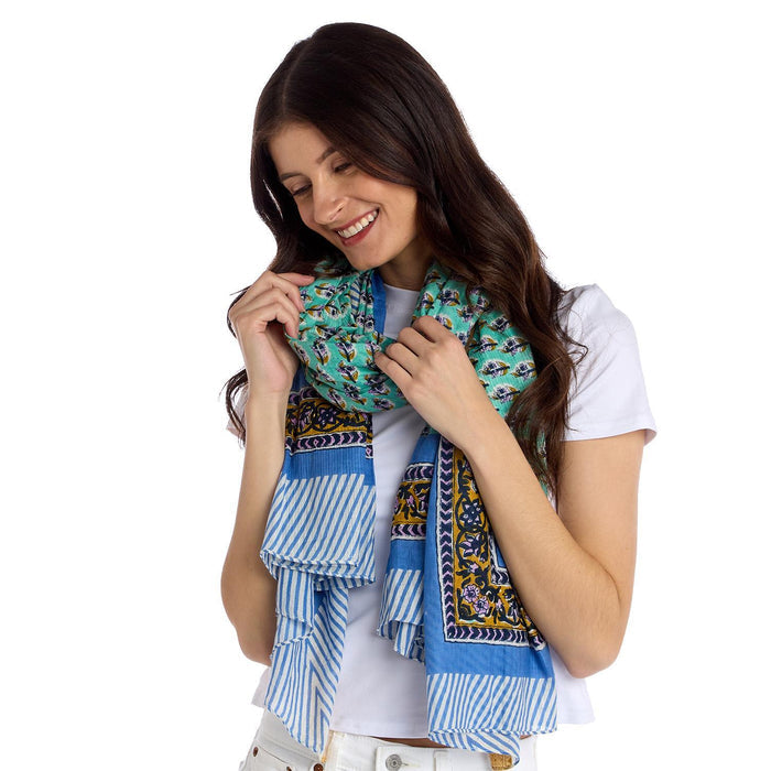 Block Printed Scarf/Sarong