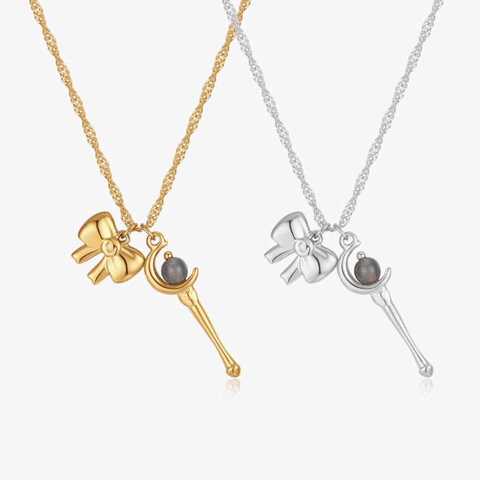 Bow and Staff Necklace (Anime Inspired Collection) - Flaire & Co.