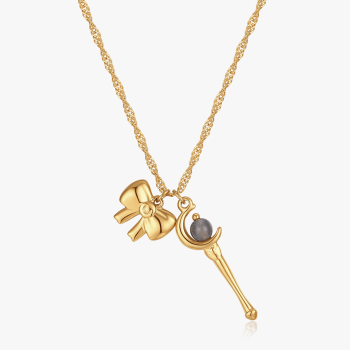 Bow and Staff Necklace (Anime Inspired Collection) - Flaire & Co.