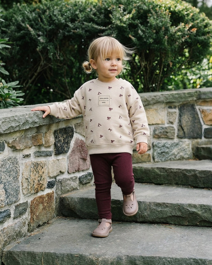 Bow Sweatshirt Set-Bow Print