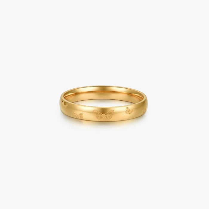 Butterfly Band Ring in Gold - Flaire & Co.