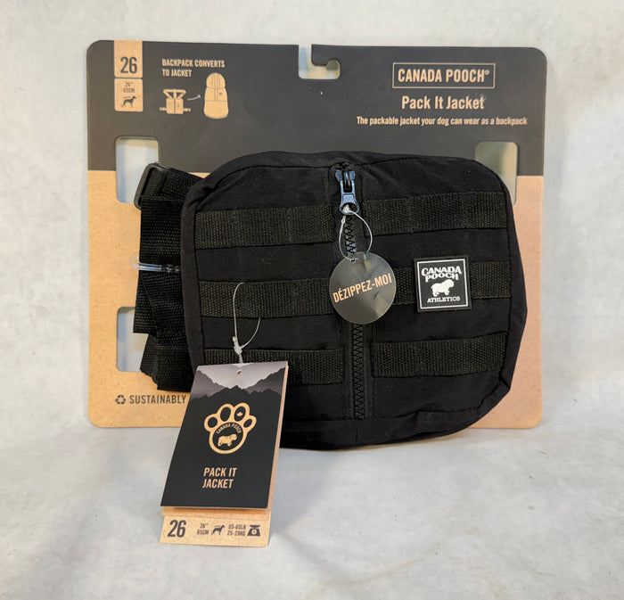 Canada Pooch Pack It Rain Jacket, 26" - Brand New!