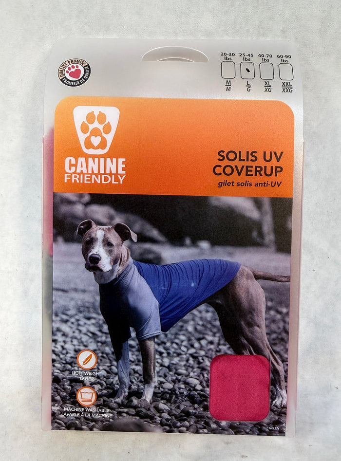 Canine Friendly Solis UV Coverup - Size L, Pink - Brand New!