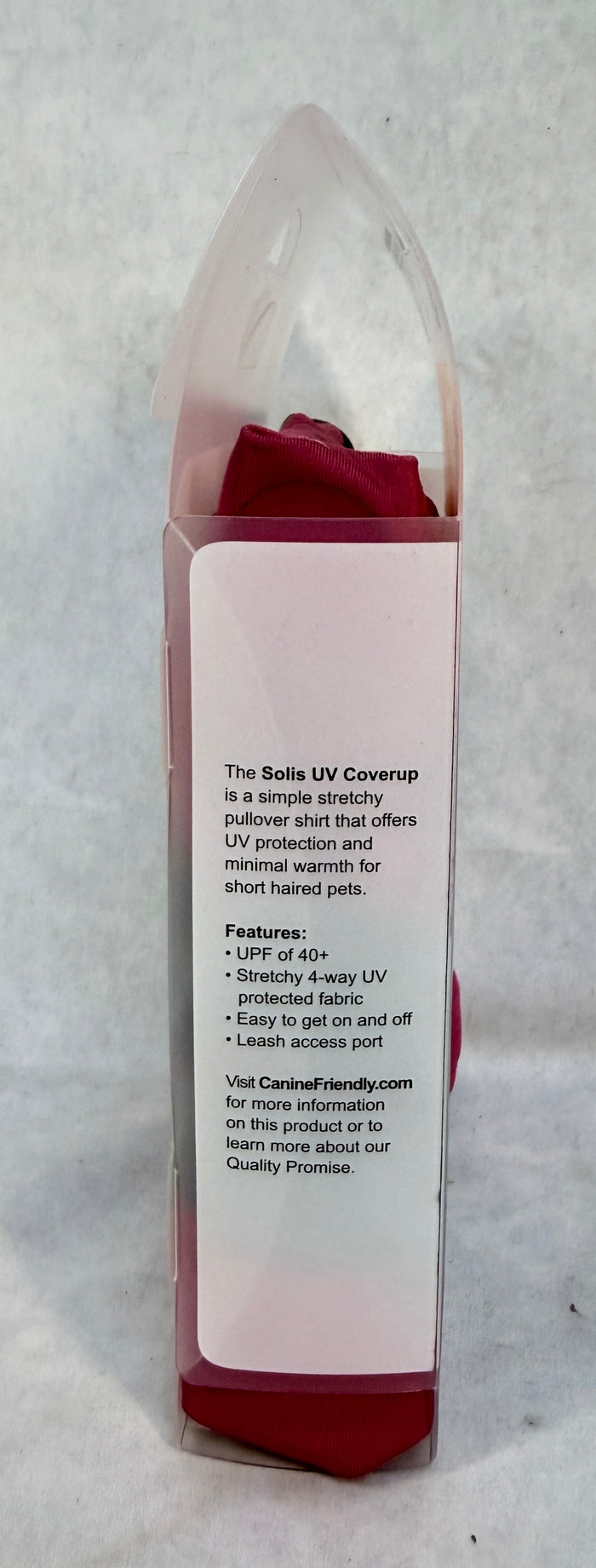 Canine Friendly Solis UV Coverup - Size L, Pink - Brand New!