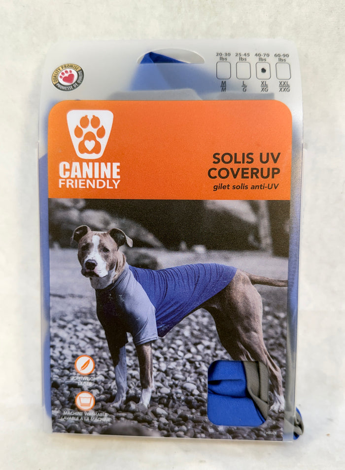 Canine Friendly Solis UV Coverup - Size XL, Blue - Brand New!