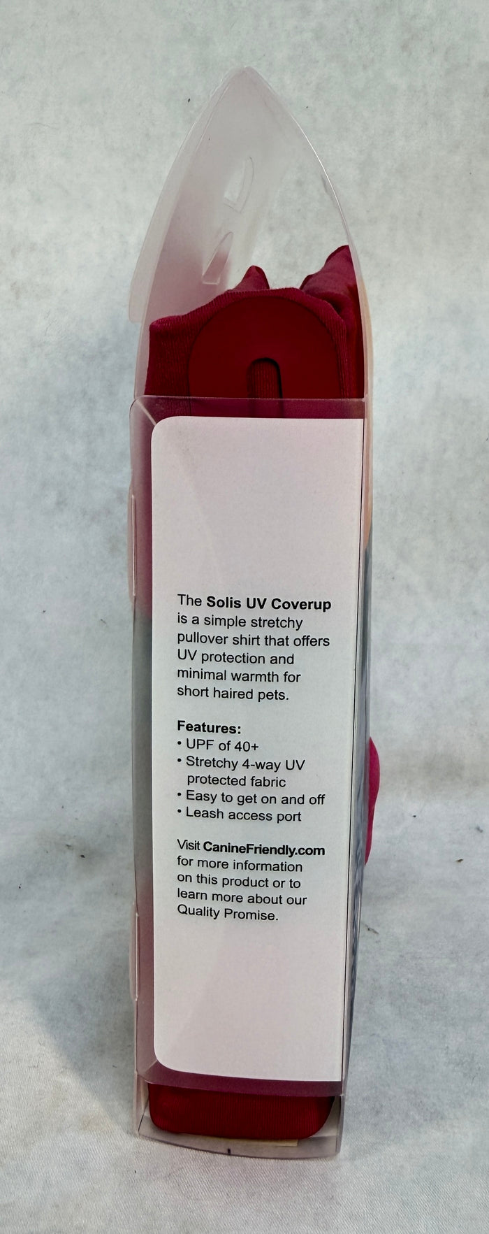 Canine Friendly Solis UV Coverup - Size XL, Pink - Brand New!