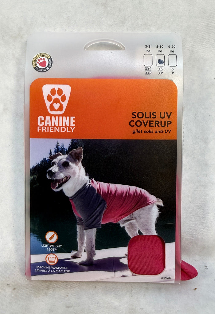 Canine Friendly Solis UV Coverup - Size XS, Pink - Brand New!