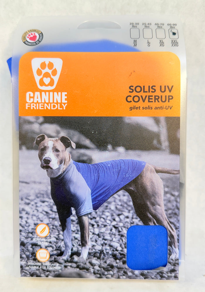 Canine Friendly Solis UV Coverup - Size XXL, Blue - Brand New!