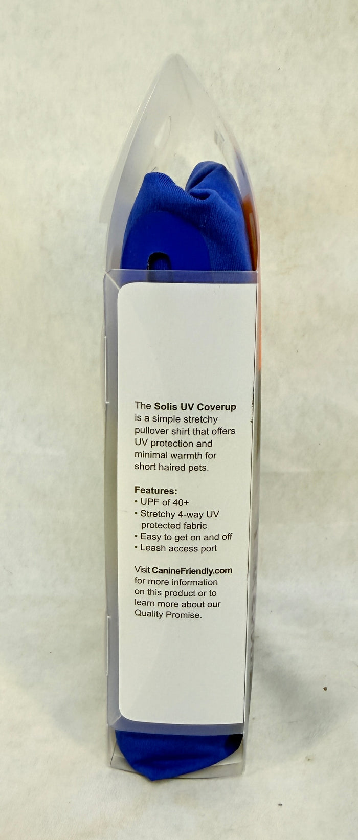 Canine Friendly Solis UV Coverup - Size XXL, Blue - Brand New!