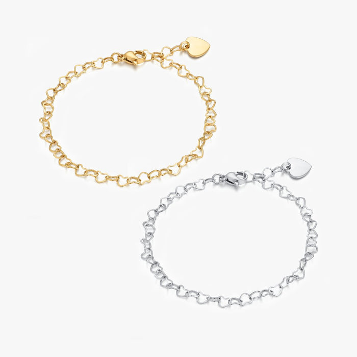 Celia Heart Chain Bracelet - Flaire & Co.