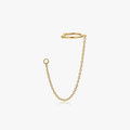 Chain Cuff Stud Jacket in Gold - Flaire & Co.