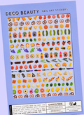 Charcuterie nail art sheet flat lay