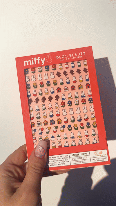 Classic Miffy nail art sheet GIF