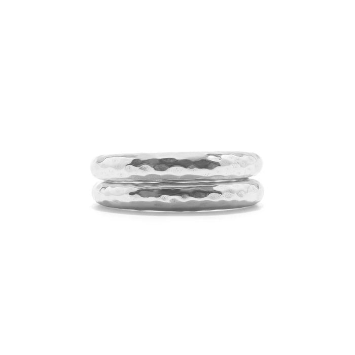 Cleopatra Slice Stacking Ring Set Silver