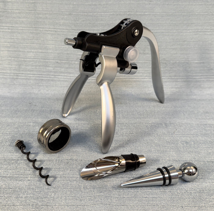 Connoisseur Corkscrew Deluxe Wood Box Set (missing foil cutter)