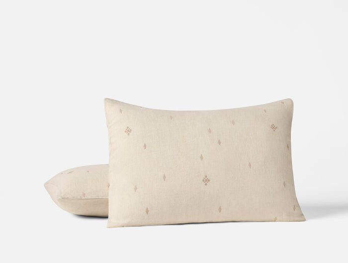 Coyuchi Cambria Embroidered Organic Linen Sham