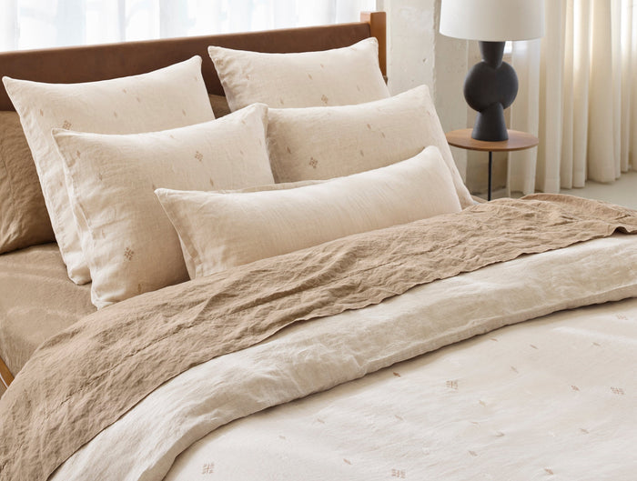 Coyuchi Cambria Embroidered Organic Linen Sham