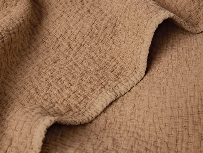 Coyuchi Cascade Organic Matelasse Blanket