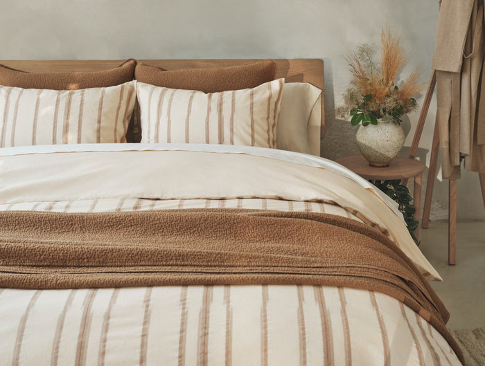 Coyuchi Cazadero Stripe Organic Duvet Cover